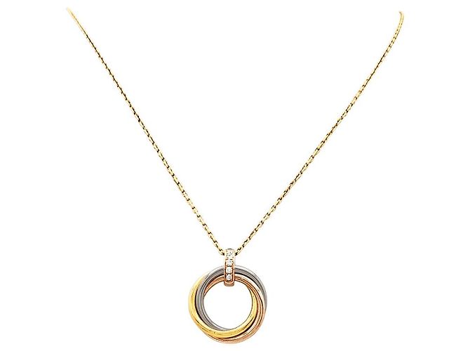 Collana Cartier, "Trinity", tre ori, diamanti.