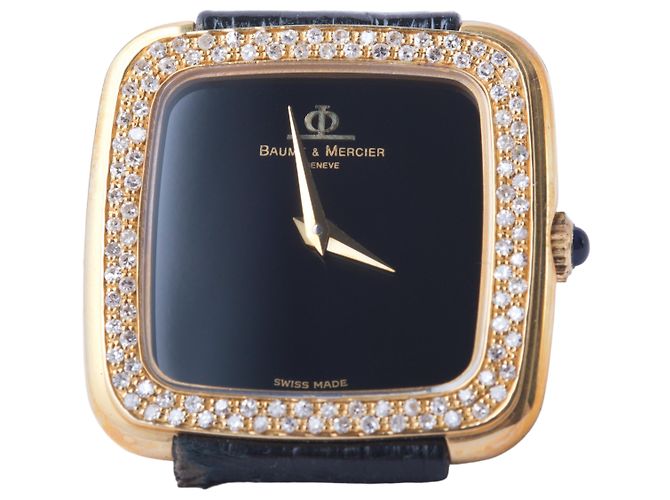 Relógio de pulso em tom de ouro com diamantes Baume & Mercier Genève Dourado