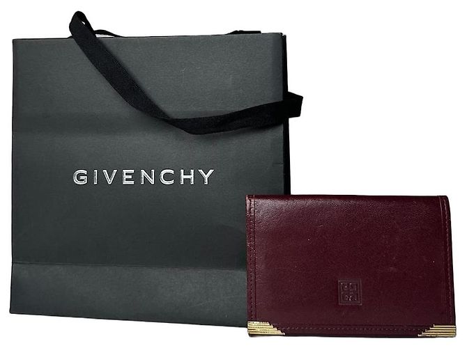 Vintage Givenchy Flapable Leather Card Holder Purple