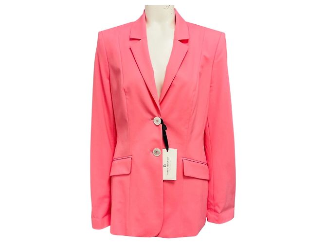 Autre Marque Barbara Lohmann Candy Pink Thora Crepe Two Button Blazer / Jacket