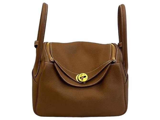 Hermès Lindy 26 en cuir Taurillon Clemence Or