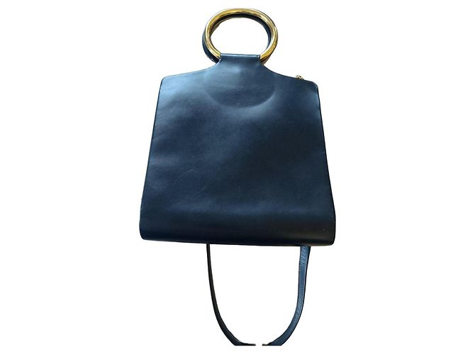 Autre Marque Borsa a mano Balenca in pelle blu navy Blu scuro 