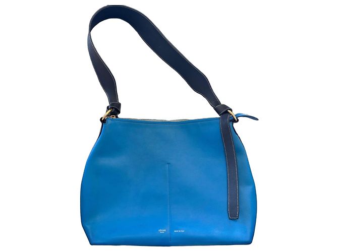 Céline Borsa in pelle Celine Twisted Cabas da donna Blu