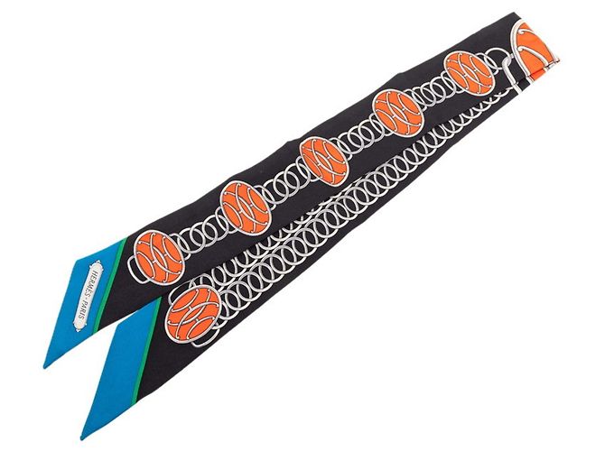 Sciarpa Profilo Lift Twilly Hermès Nero Multicolore 