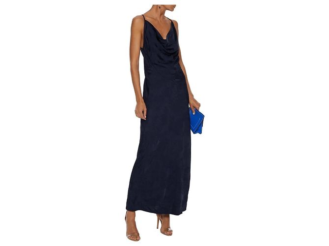 Vestido Maxi Drapê em Jacquard Myrtle da Victoria Beckham