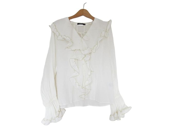 Autre Marque Camicia con volant DRESSLAVE Bianco