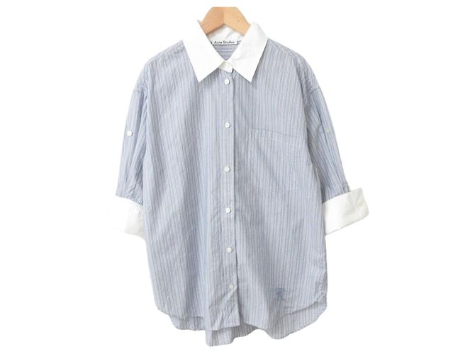 Camicia oversize a righe Acne Studios Blu