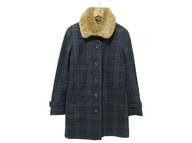 Autre Marque Abrigo de piel de conejo negro GUILD PRIME Verde Azul marino