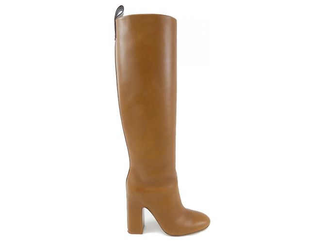 Botas Largas de Piel Donna de Louis Vuitton Castaño