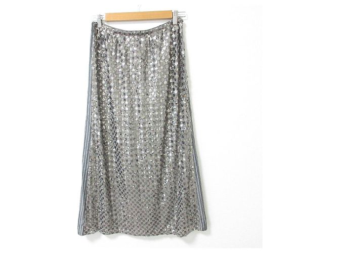 Autre Marque Gonna lunga in paillettes Baum und Pferdgarten Marrone