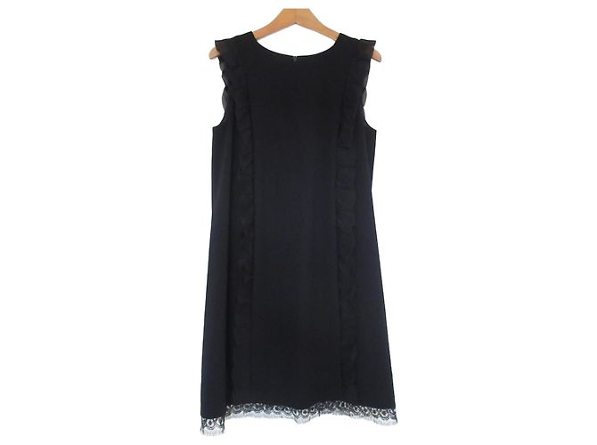 Autre Marque Vestido com acabamento em renda Paule Ka Preto