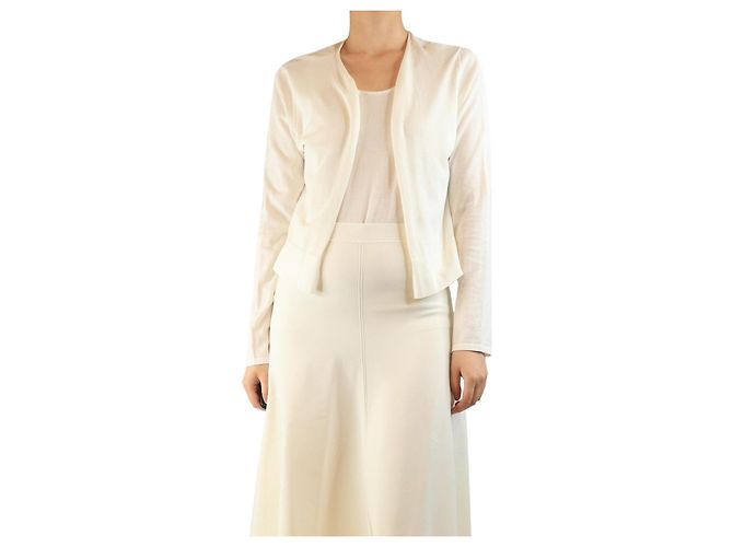 Autre Marque Conjunto de top de algodón blanco y cárdigan - tamaño L