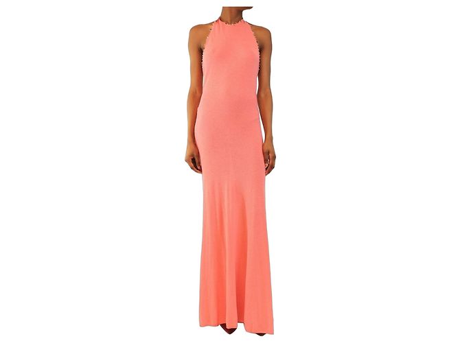 Autre Marque Vestido halter de cuarzo rosa - talla S