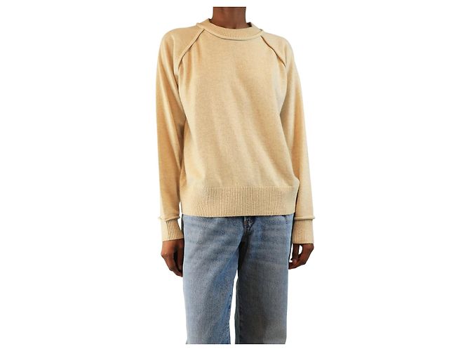 Rachel Comey Neutrales Wollmischung Raglan-Pullover - Größe XS