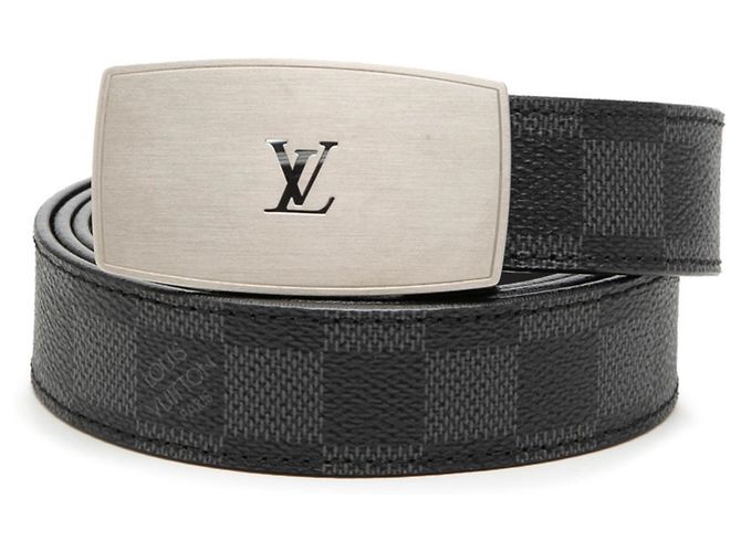 LV CUT Gürtel Damier Graphite von Louis Vuitton Schwarz