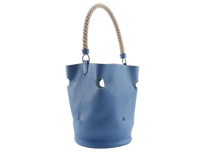 Borsa a Spalla Hermès Manjoir MM Blu