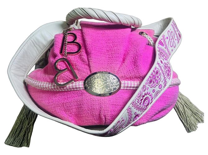 Bolso Lancel Le Brigitte Bardot rosa de tweed