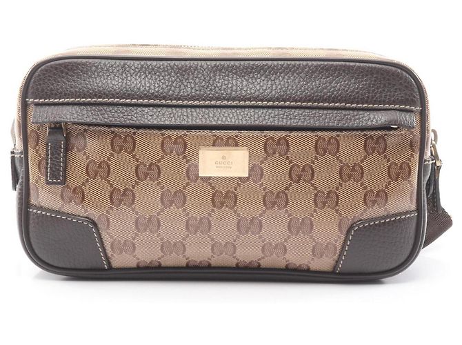Gucci GG Crystal Waist Bag Brown Beige