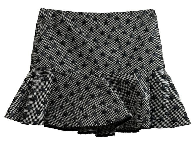 Valentino Garavani Falda Mini con Acento de Estrellas RED Valentino en Poliéster Gris