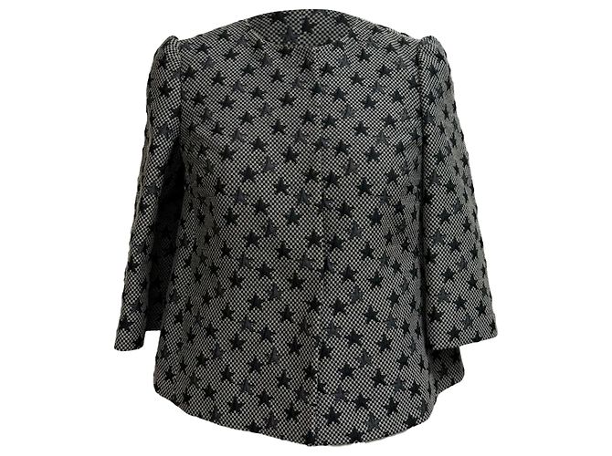 Valentino Garavani RED Valentino Blazer mit Sternenakzent aus grauem Polyester