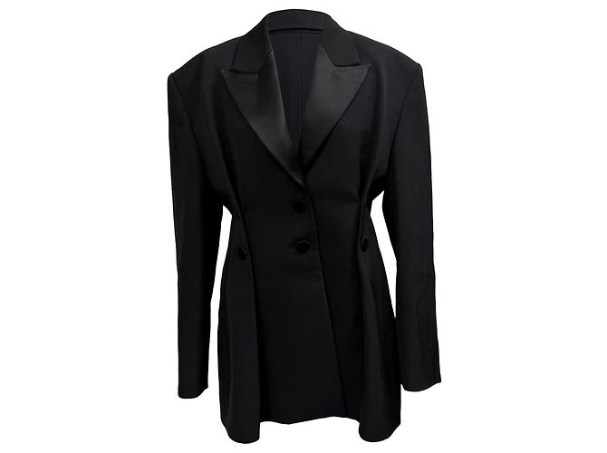 Blazer de Lã Preta de Botão Único da Givenchy Preto