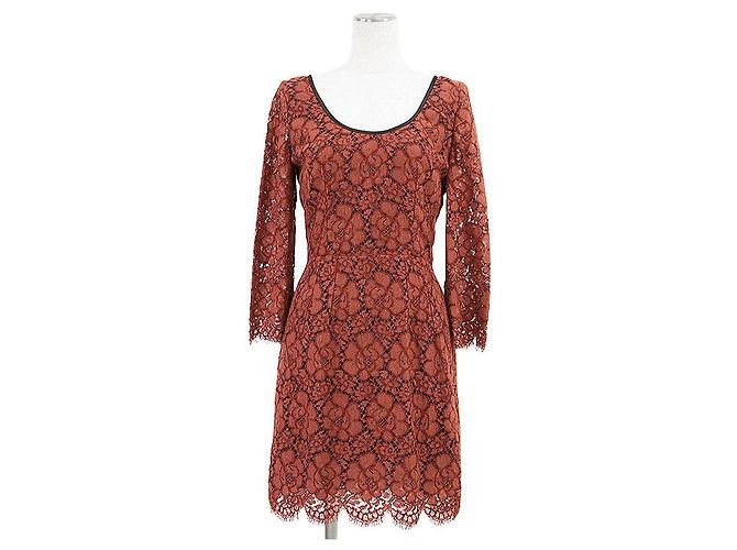 Dolce & Gabbana Vestido de Rayón Algodón Nylon Seda Dolce&Gabbana Naranja