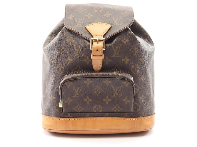 Zaino Montsouris MM Louis Vuitton Marrone Monogramma