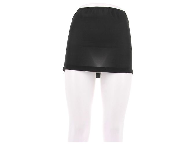 Paco Rabanne Mini saia preta transparente Preto
