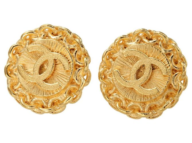 Orecchini Clip Coco Mark di Chanel D'oro