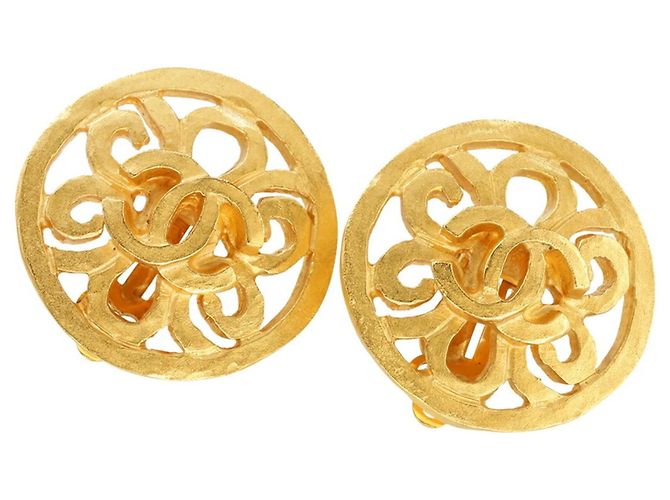 Orecchini Clip Coco Mark di Chanel D'oro