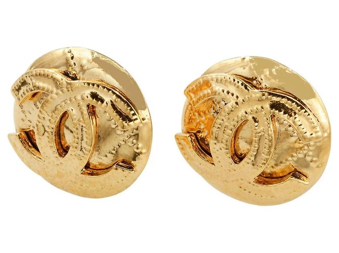 Boucles d'oreilles Clip Coco Mark de Chanel Doré