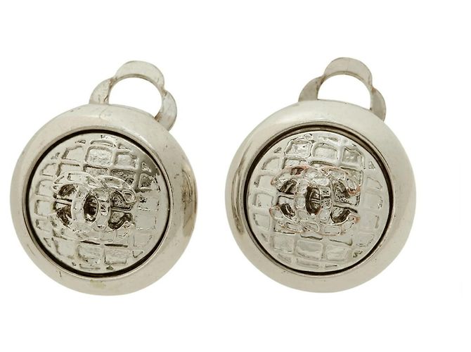 Pendientes Clip Coco Mark de Chanel Plata