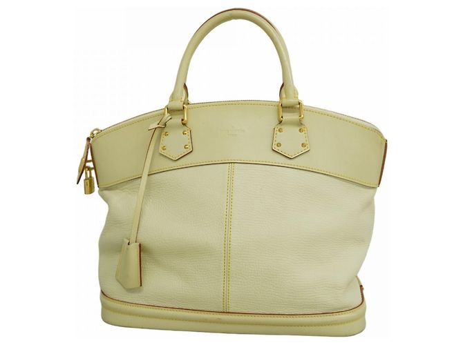 Bolsa de mão Lockit MM Suhali da Louis Vuitton Branco