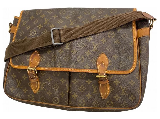 Borsa a Spalla Gibeciere GM Monogramma Louis Vuitton Marrone