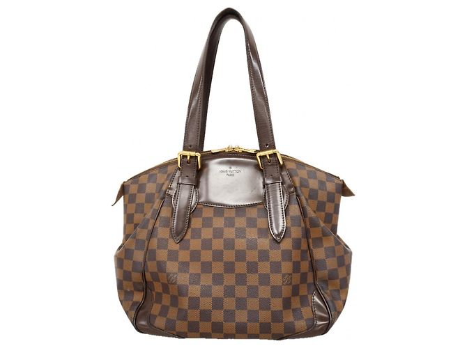 Borsa Louis Vuitton Damier Verona MM in Ebano Damier ebene
