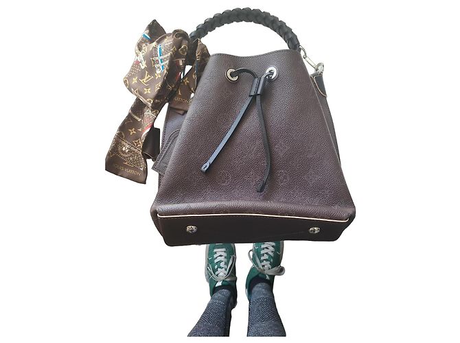 Borsa a secchiello Louis Vuitton in pelle marrone