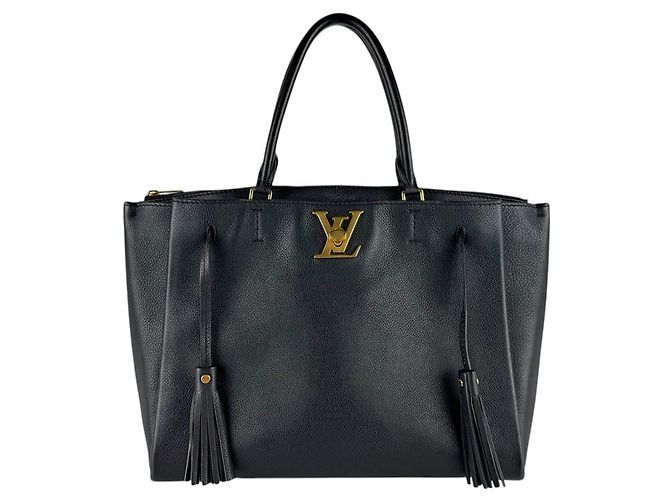 Lockmeet Leder Schultertasche von Louis Vuitton Schwarz