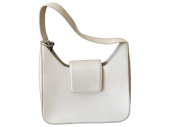 Borsa a mano Lancel in pelle bianca Bianco