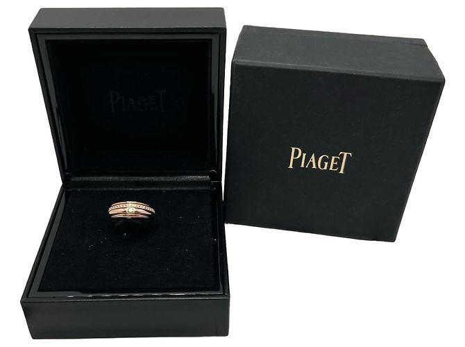 Anello Piaget in oro rosa e diamanti Giallo