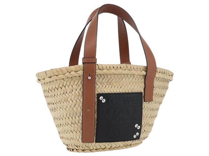 LOEWE - Cesta Ghibli Mi Vecino Totoro Soot Sprites Bolsa Raffia Auth 158614M Beige