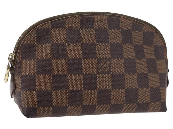 LOUIS VUITTON Kosmetiktäschchen PM Damier Ebene N47516 Auth BA12124
