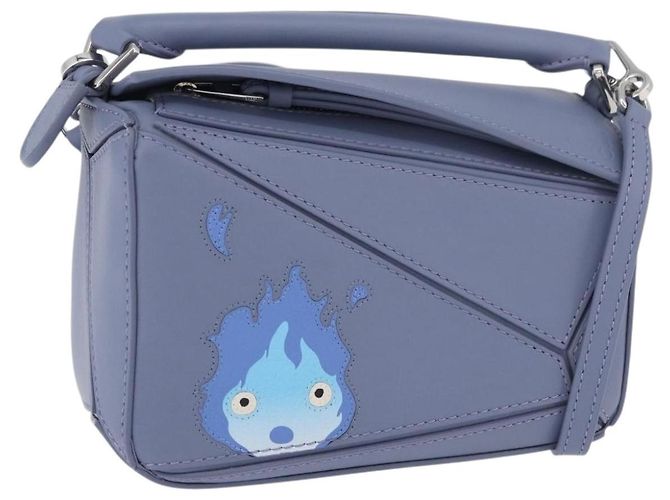 LOEWE - Puzzle Mini Auth Calcifer del Castello Errante di Studio Ghibli 167230SM Argento Blu chiaro