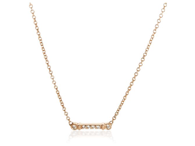 Collar Bar Fleur De Lis de Diamante en Oro Rosa Tiffany & Co.