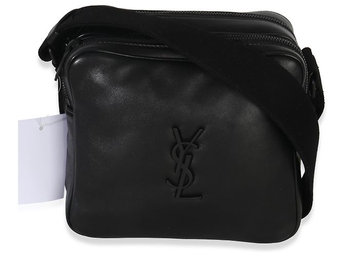 Borsa a tracolla Niki Cube Monogram in agnello nero di Saint Laurent