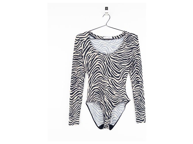 Dior by Galliano 2000s Zebra Print Body Suit White