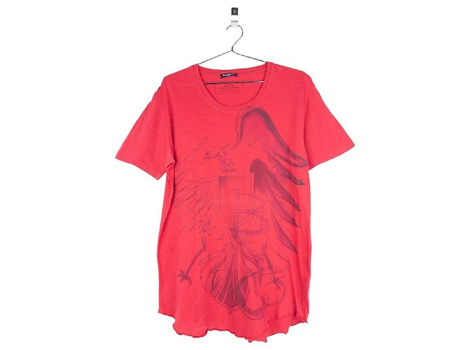 Balmain by Olivier Rousteing AW12 Double-Headed Eagle T-Shirt Red