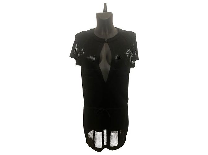 Timeless Chanel Mini-Kleid mit schwarzen Mesh-Panels