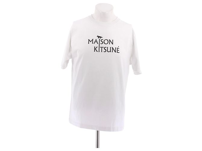 Autre Marque Camiseta de algodão branca MAISON KITSUNÉ Branco