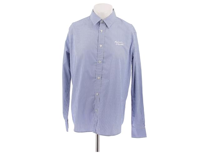 Autre Marque Camicia blu a righe 