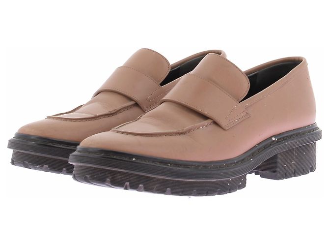 Balenciaga Kamel-Ledermokassins Braun
